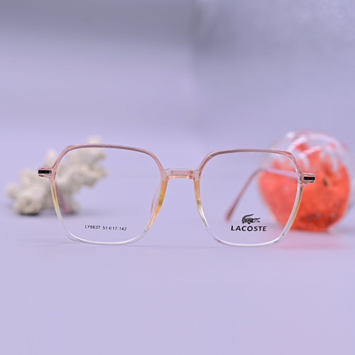 إطار نظارة طبية ماركة لاجوست Lacoste موديل 6637 بتصميم عصري وأنيق متوفر لدى متجر عين العون للبصريات.